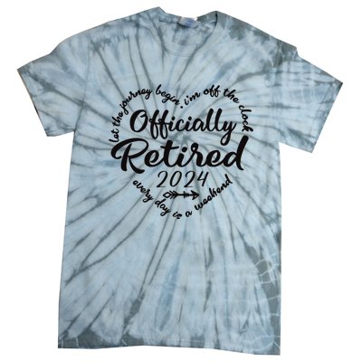 Officially Retired 2024 Funny Vintage Retirement Design Tie-Dye T-Shirt