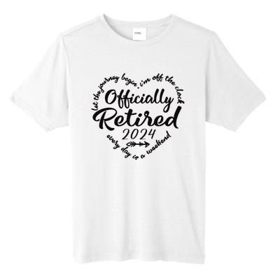 Officially Retired 2024 Funny Vintage Retirement Design Tall Fusion ChromaSoft Performance T-Shirt