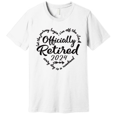 Officially Retired 2024 Funny Vintage Retirement Design Premium T-Shirt