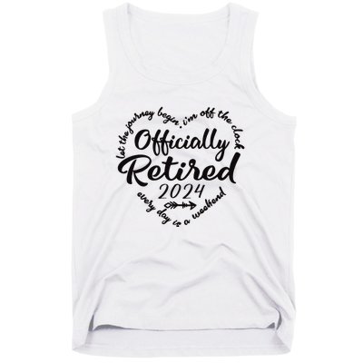 Officially Retired 2024 Funny Vintage Retirement Design Tank Top