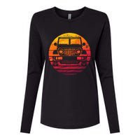 Off Road 4x4 Vintage Retro 70s Sunset Off Road Womens Cotton Relaxed Long Sleeve T-Shirt