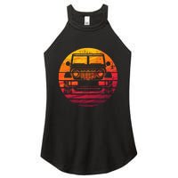 Off Road 4x4 Vintage Retro 70s Sunset Off Road Women’s Perfect Tri Rocker Tank