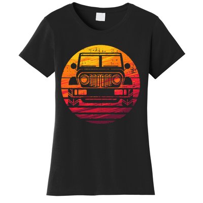 Off Road 4x4 Vintage Retro 70s Sunset Off Road Women's T-Shirt