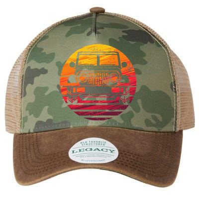 Off Road 4X4 Vintage Retro 70s Sunset Off Road Legacy Tie Dye Trucker Hat