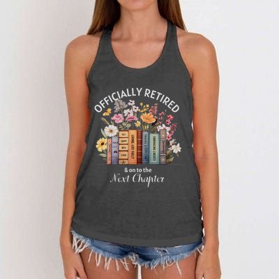 Officially Retired And On To The Next Chapter Retirement Women's Knotted Racerback Tank