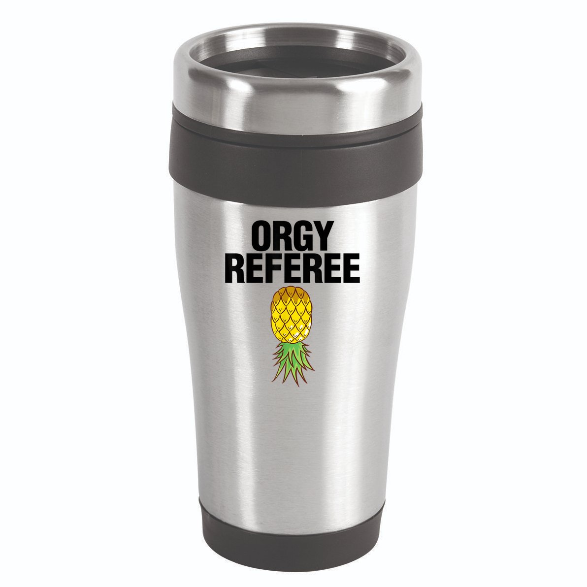 Orgy Referee Adult Humor Swinger Group Sex Freak Gift 16oz Travel Tumbler
