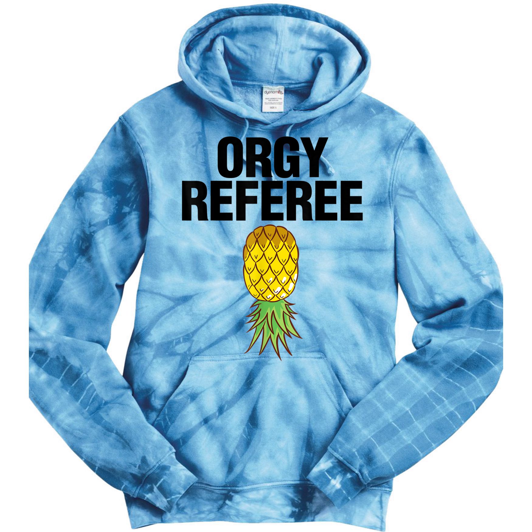 Orgy Referee Adult Humor Swinger Group Sex Freak Gift Tie Dye Hoodie