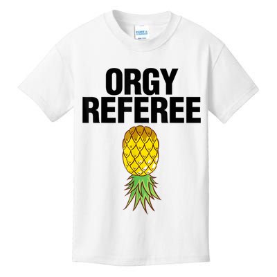 Orgy Referee Adult Humor Swinger Group Sex Freak Gift Kids T-Shirt