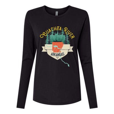 Ouachita River Arkansas National Park River Floating Kayak Womens Cotton Relaxed Long Sleeve T-Shirt