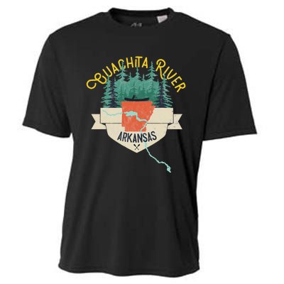 Ouachita River Arkansas National Park River Floating Kayak Cooling Performance Crew T-Shirt