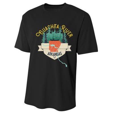 Ouachita River Arkansas National Park River Floating Kayak Performance Sprint T-Shirt