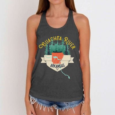 Ouachita River Arkansas National Park River Floating Kayak Women's Knotted Racerback Tank