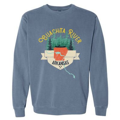 Ouachita River Arkansas National Park River Floating Kayak Garment-Dyed Sweatshirt