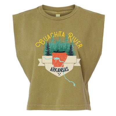 Ouachita River Arkansas National Park River Floating Kayak Garment-Dyed Women's Muscle Tee