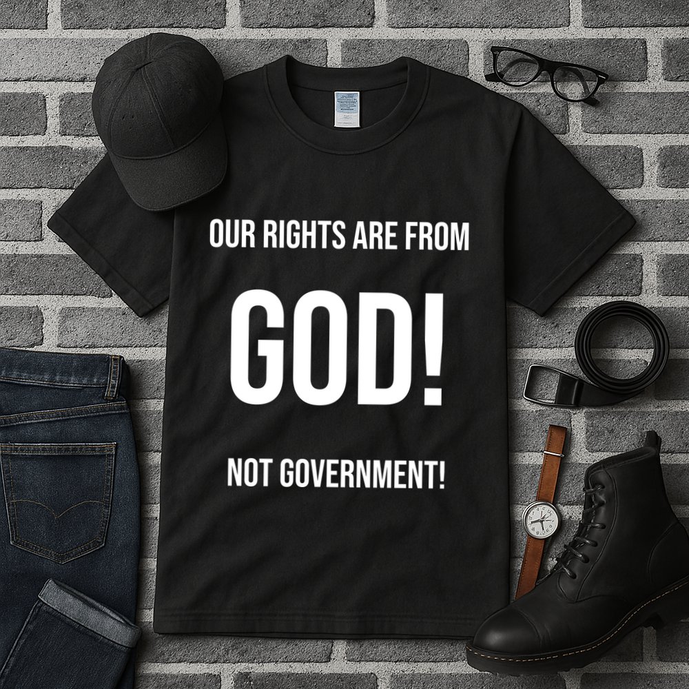 Our Rights Are From God Not Government Tall T-Shirt