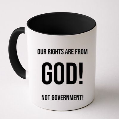 Our Rights Are From God Not Government Mug