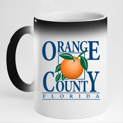 Orange County Florida 11oz Black Color Changing Mug