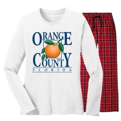 Orange County Florida Women's Long Sleeve Flannel Pajama Set 