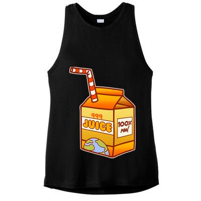 Orange Juice 999 Carton 100% Real Juice Ladies PosiCharge Tri-Blend Wicking Tank