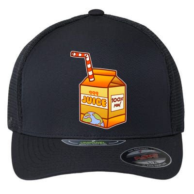 Orange Juice 999 Carton 100% Real Juice Flexfit Unipanel Trucker Cap