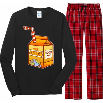 Orange Juice 999 Carton 100% Real Juice Long Sleeve Pajama Set