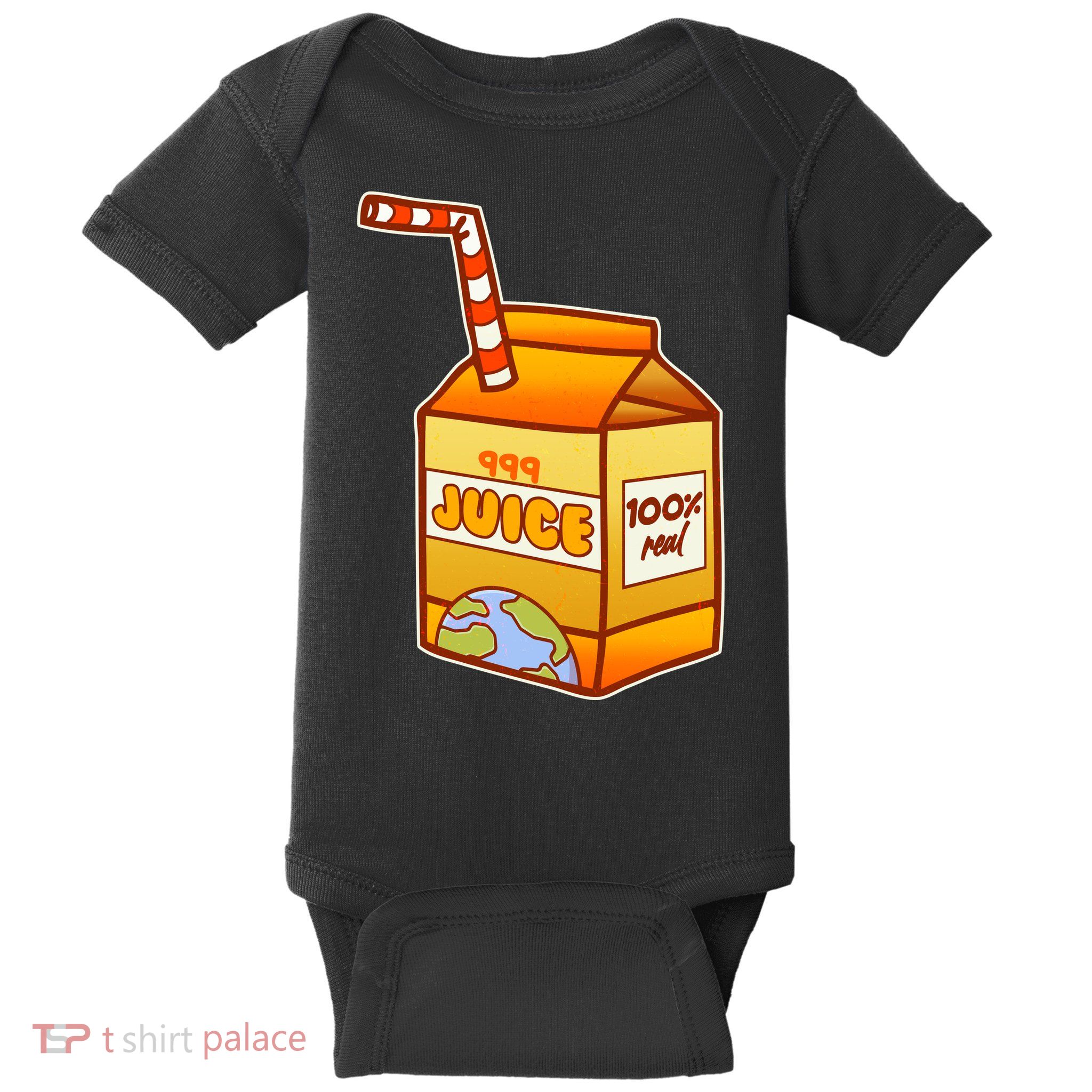 Orange Juice 999 Carton 100% Real Juice Baby Bodysuit