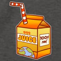 Orange Juice 999 Carton 100% Real Juice Vector Backpack