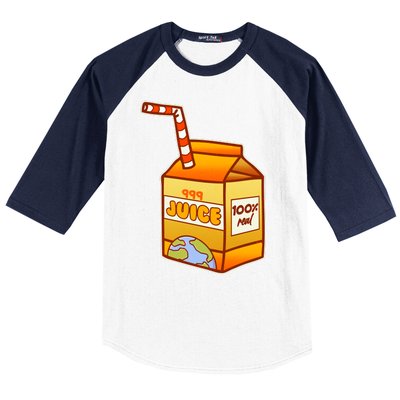 Orange Juice 999 Carton 100% Real Juice Baseball Sleeve Shirt