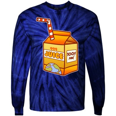 Orange Juice 999 Carton 100% Real Juice Tie-Dye Long Sleeve Shirt