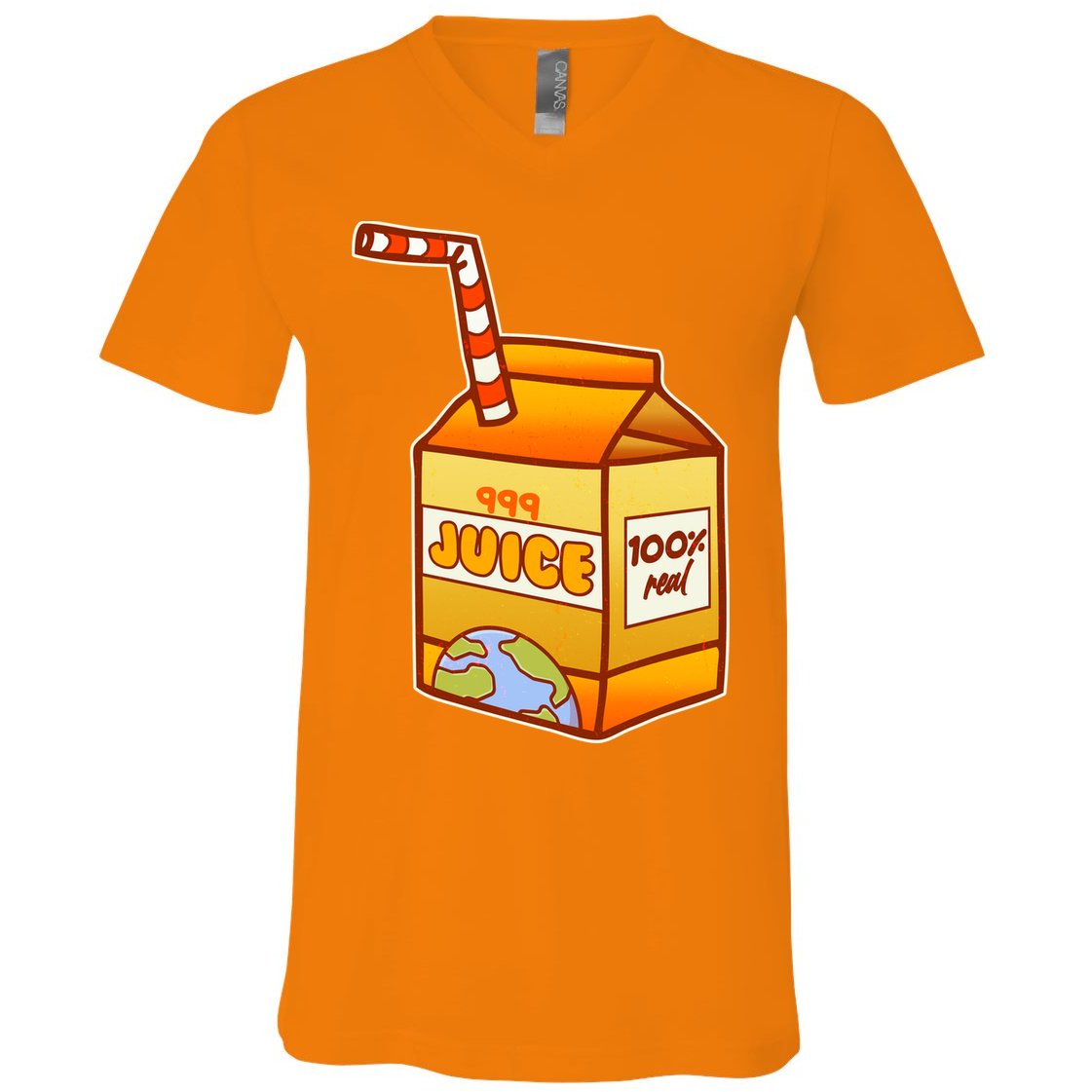 Orange Juice 999 Carton 100% Real Juice V-Neck T-Shirt