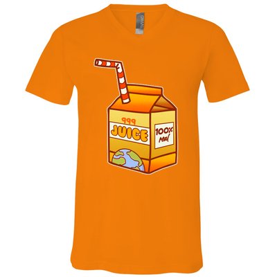 Orange Juice 999 Carton 100% Real Juice V-Neck T-Shirt