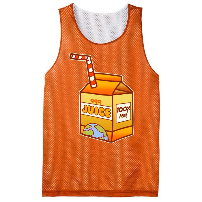 Orange Juice 999 Carton 100% Real Juice Mesh Reversible Basketball Jersey Tank