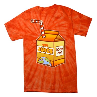 Orange Juice 999 Carton 100% Real Juice Tie-Dye T-Shirt