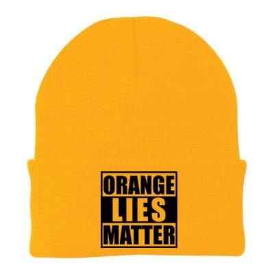 Orange Lies Matter Resist Anti Trump Knit Cap Winter Beanie