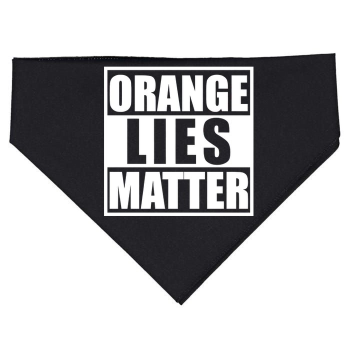 Orange Lies Matter Resist Anti Trump USA-Made Doggie Bandana