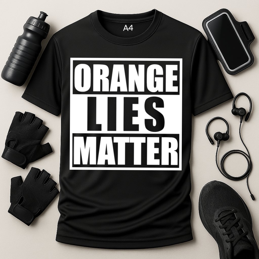 Orange Lies Matter Resist Anti Trump Cooling Performance Crew T-Shirt