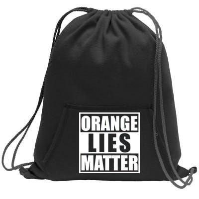 Orange Lies Matter Resist Anti Trump Sweatshirt Cinch Pack Bag