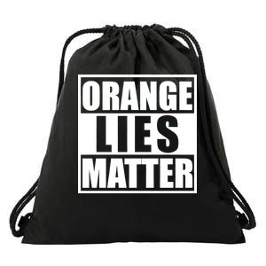 Orange Lies Matter Resist Anti Trump Drawstring Bag