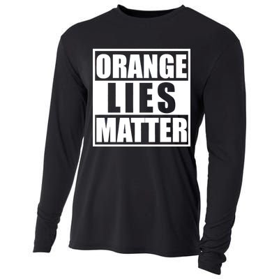 Orange Lies Matter Resist Anti Trump Cooling Performance Long Sleeve Crew