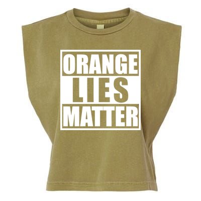 Orange Lies Matter Resist Anti Trump Garment-Dyed Women's Muscle Tee