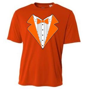 Orange Tuxedo Wedding Bachelor Prom Tux Cooling Performance Crew T-Shirt