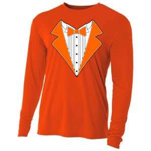 Orange Tuxedo Wedding Bachelor Prom Tux Cooling Performance Long Sleeve Crew