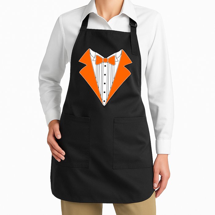 Orange Tuxedo Wedding Bachelor Prom Tux Apron