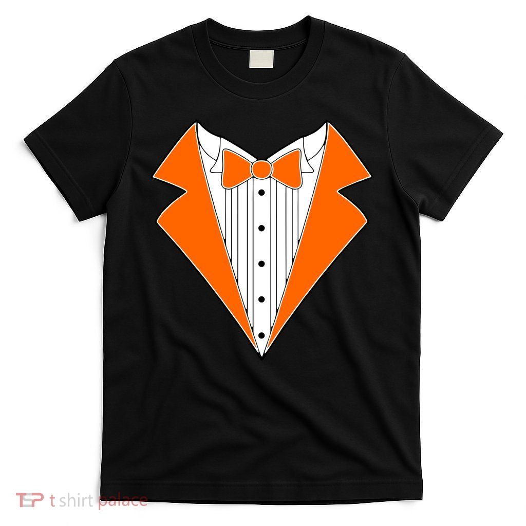 Orange Tuxedo Wedding Bachelor Prom Tux T-Shirt
