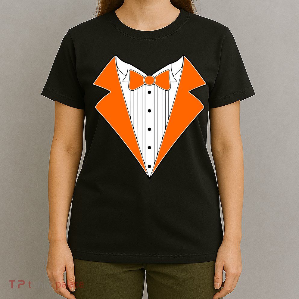Orange Tuxedo Wedding Bachelor Prom Tux T-Shirt