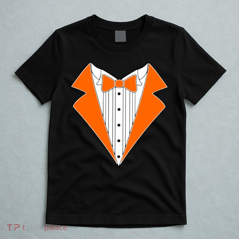 Orange Tuxedo Wedding Bachelor Prom Tux T-Shirt