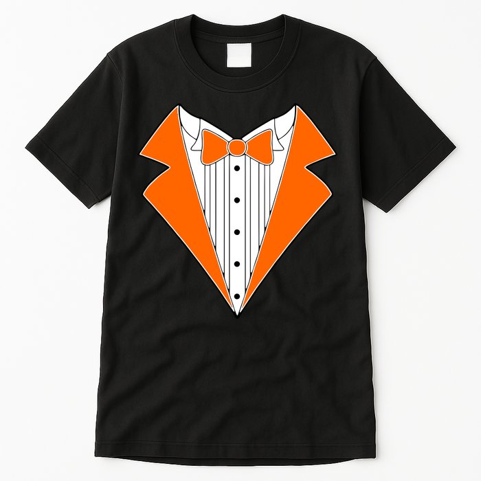 Orange Tuxedo Wedding Bachelor Prom Tux Tall T-Shirt