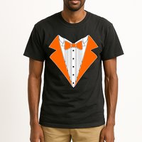 Orange Tuxedo Wedding Bachelor Prom Tux Tall T-Shirt