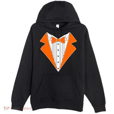 Orange Tuxedo Wedding Bachelor Prom Tux Premium Pullover Hoodie