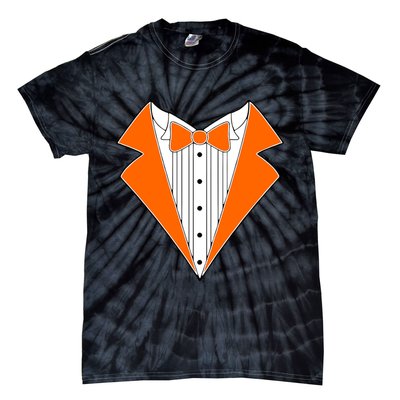 Orange Tuxedo Wedding Bachelor Prom Tux Tie-Dye T-Shirt